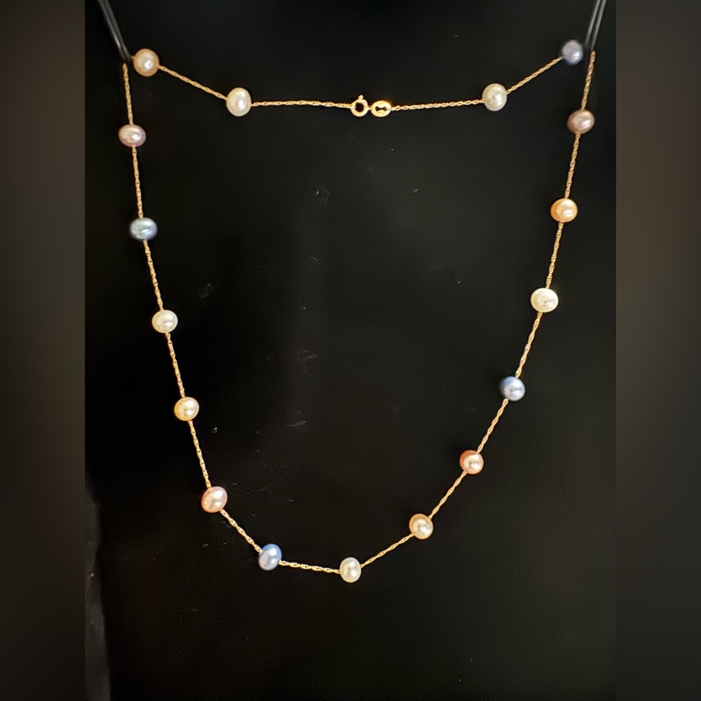 EFFY Freshwater Pearl Necklace 14kt yellow gold. Price FIRM🙏in gift box 16 1/2”💗